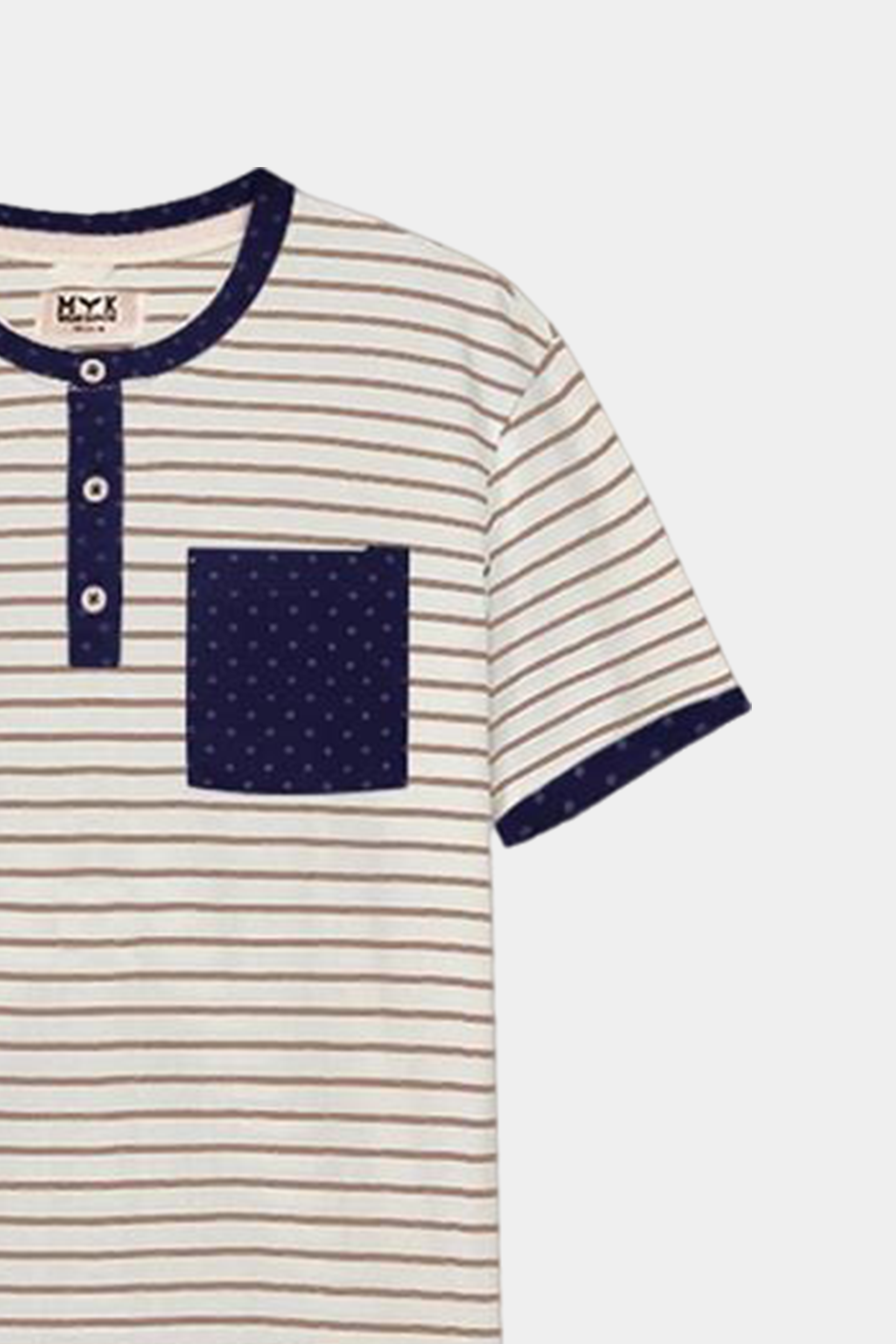 MYK White & Sky Dotted Shirt – Fresh Summer Style - MYK_Fatimas