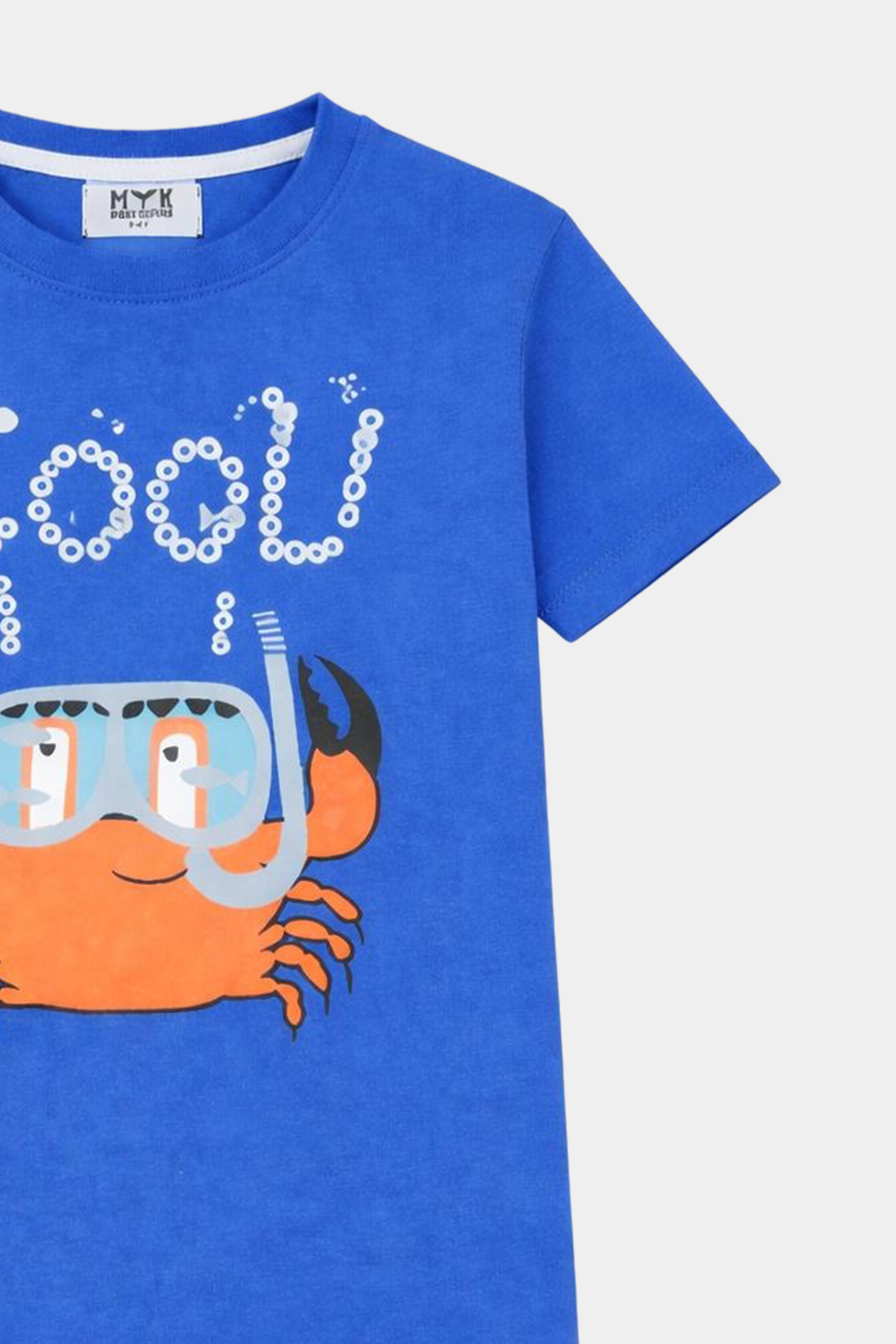 Boys Blue “Cool Crab” Graphic T-Shirt – Fun Summer Cartoon Tee