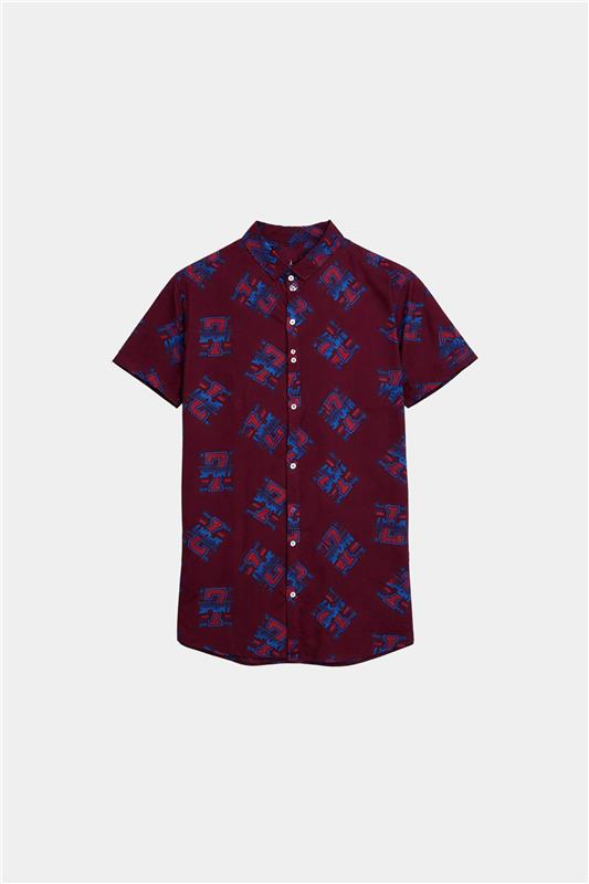 Sporty Maroon Summer Linen Co-Ord Set - MYK_Fatimas