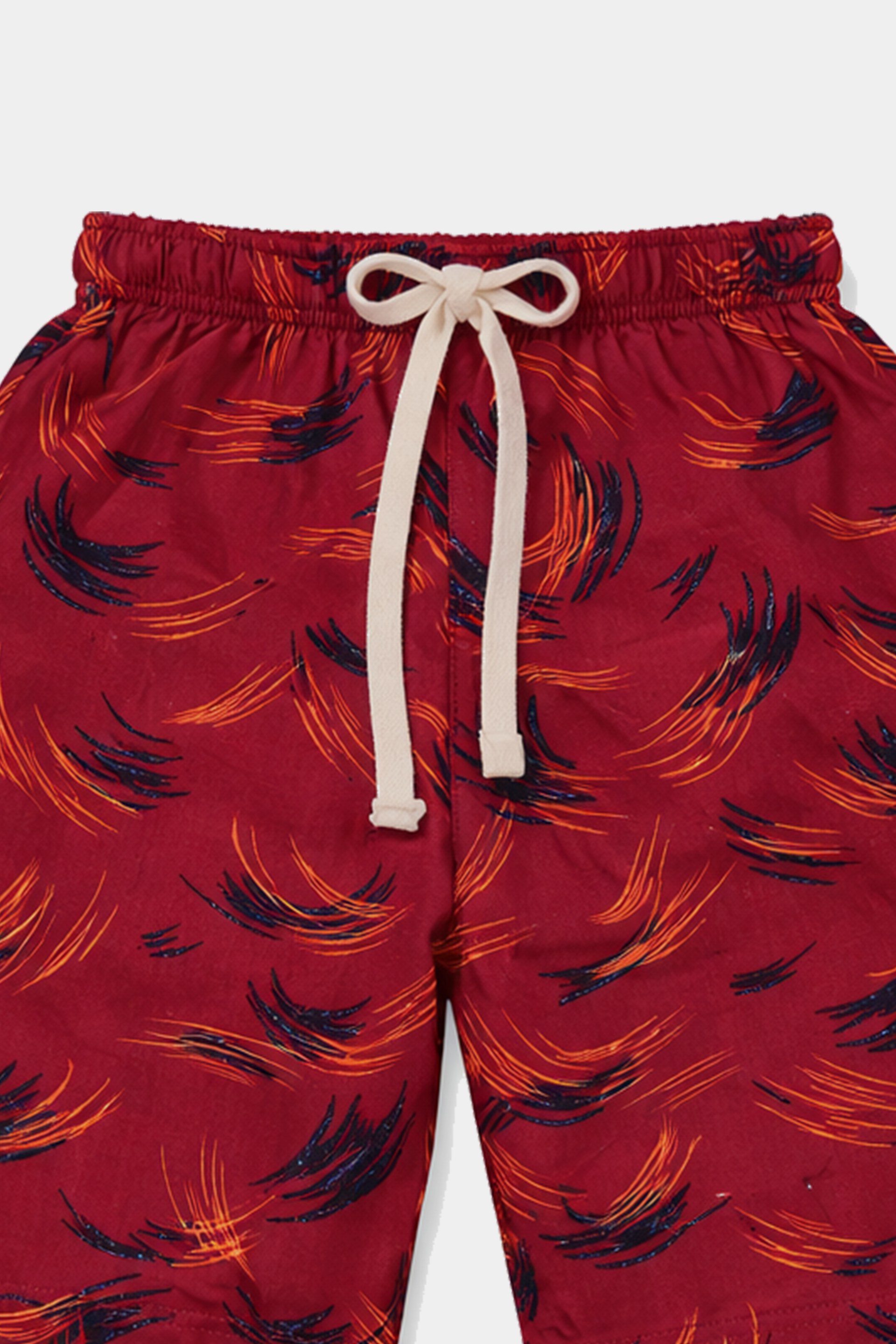 Boys Maroon Linen Printed Co-Ord Set – Breezy Summer Comfort - MYK_Fatimas