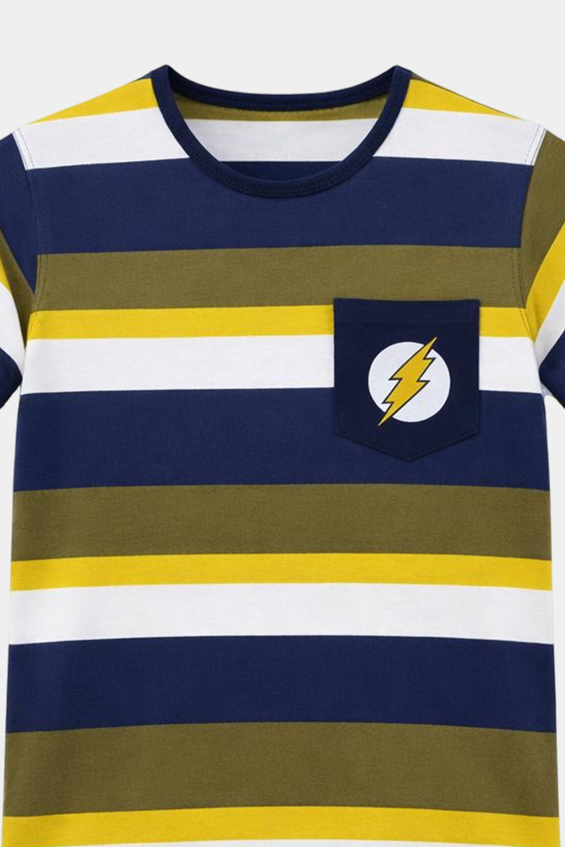 Boys' Striped Cotton Summer Set with Lightning Bolt Design - MYK_Fatimas