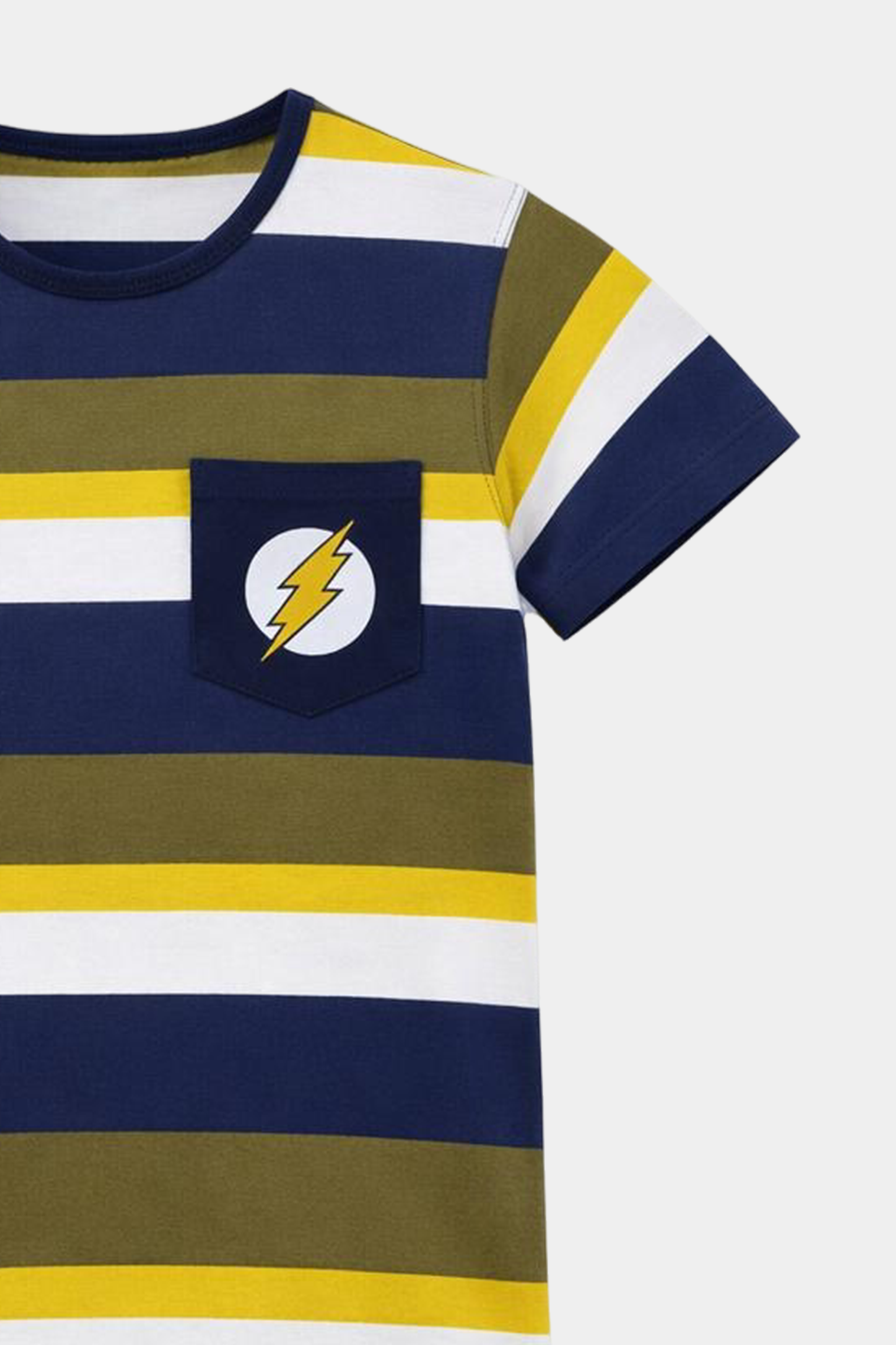 Boys' Striped Cotton Summer Set with Lightning Bolt Design - MYK_Fatimas