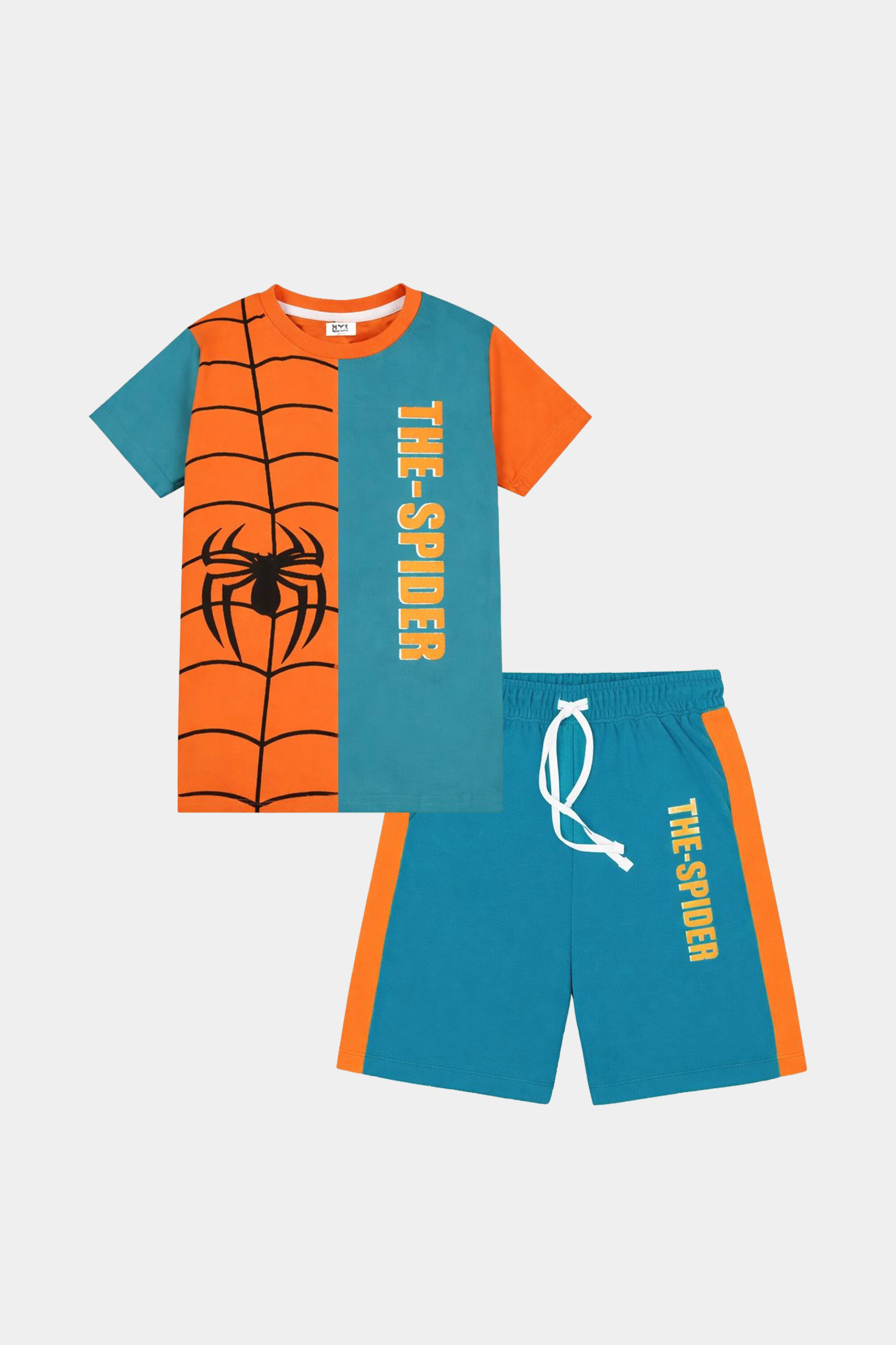 Boys’ “THE SPIDER” Polo Stuff Web Graphic Summer Set - MYK_Fatimas