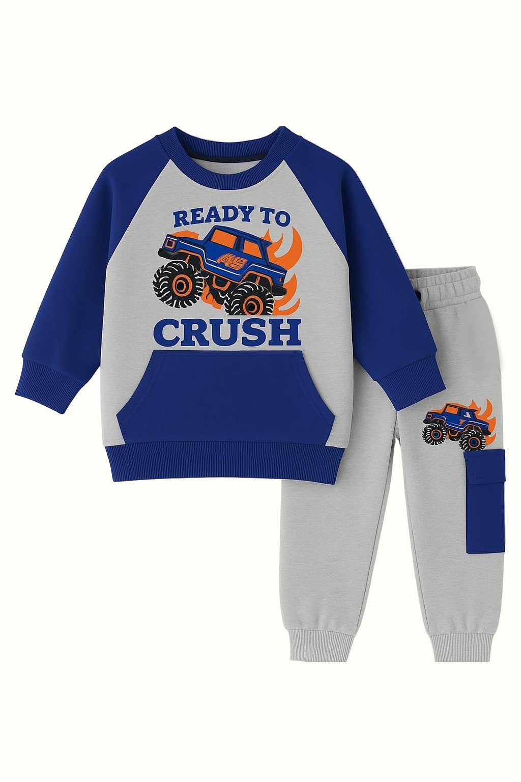 Monster Truck Kids Sweat Suit-