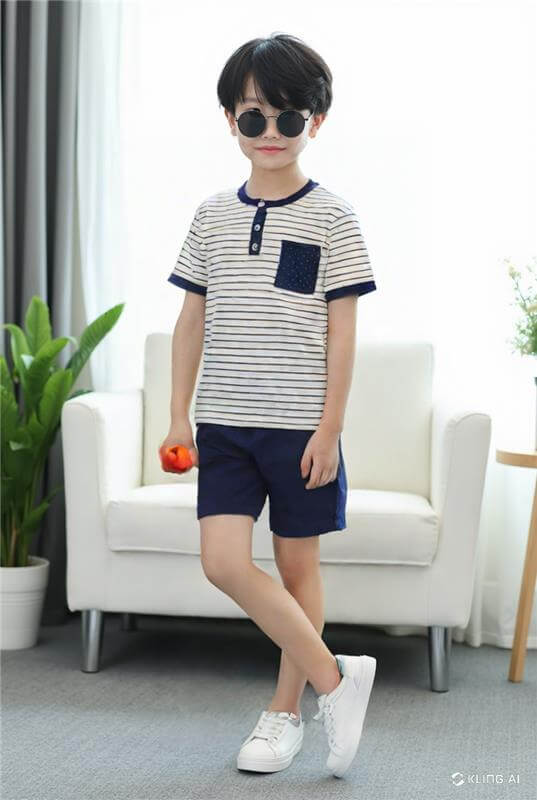 MYK White & Sky Dotted Shirt – Fresh Summer Style