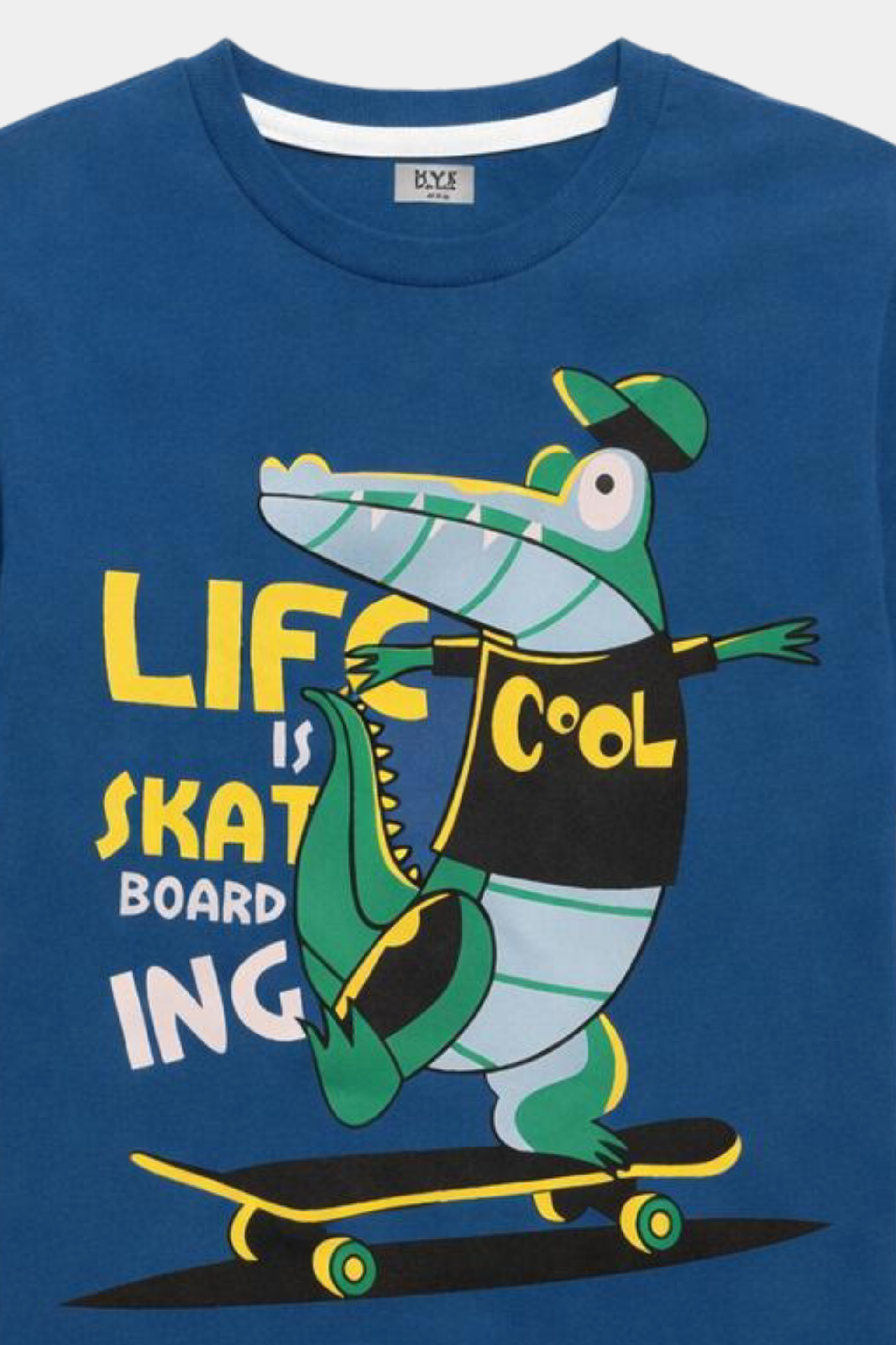 Cool Croc Skateboarding T-Shirt for Boys – Ocean Blue - MYK_Fatimas