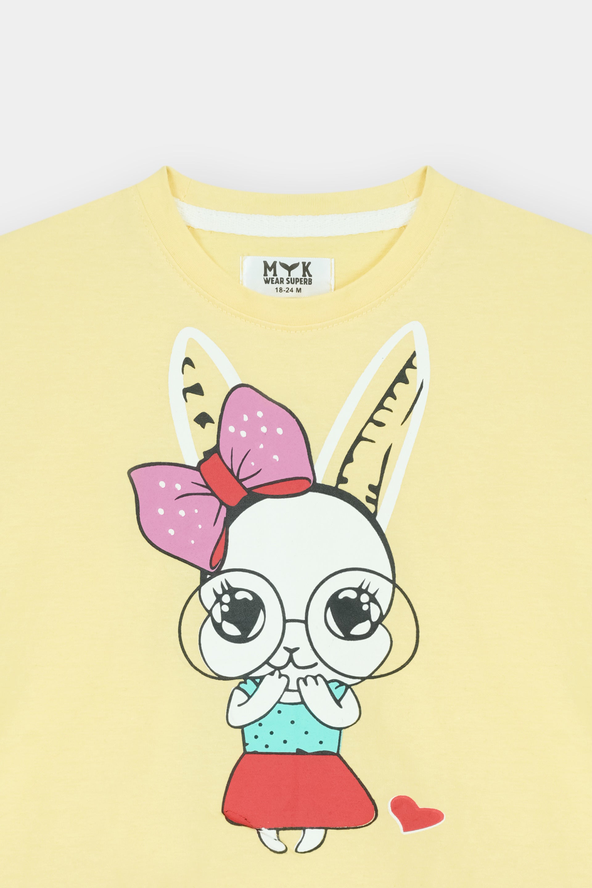 Sunny Bunny Ruffle Top & Heart Jogger Set