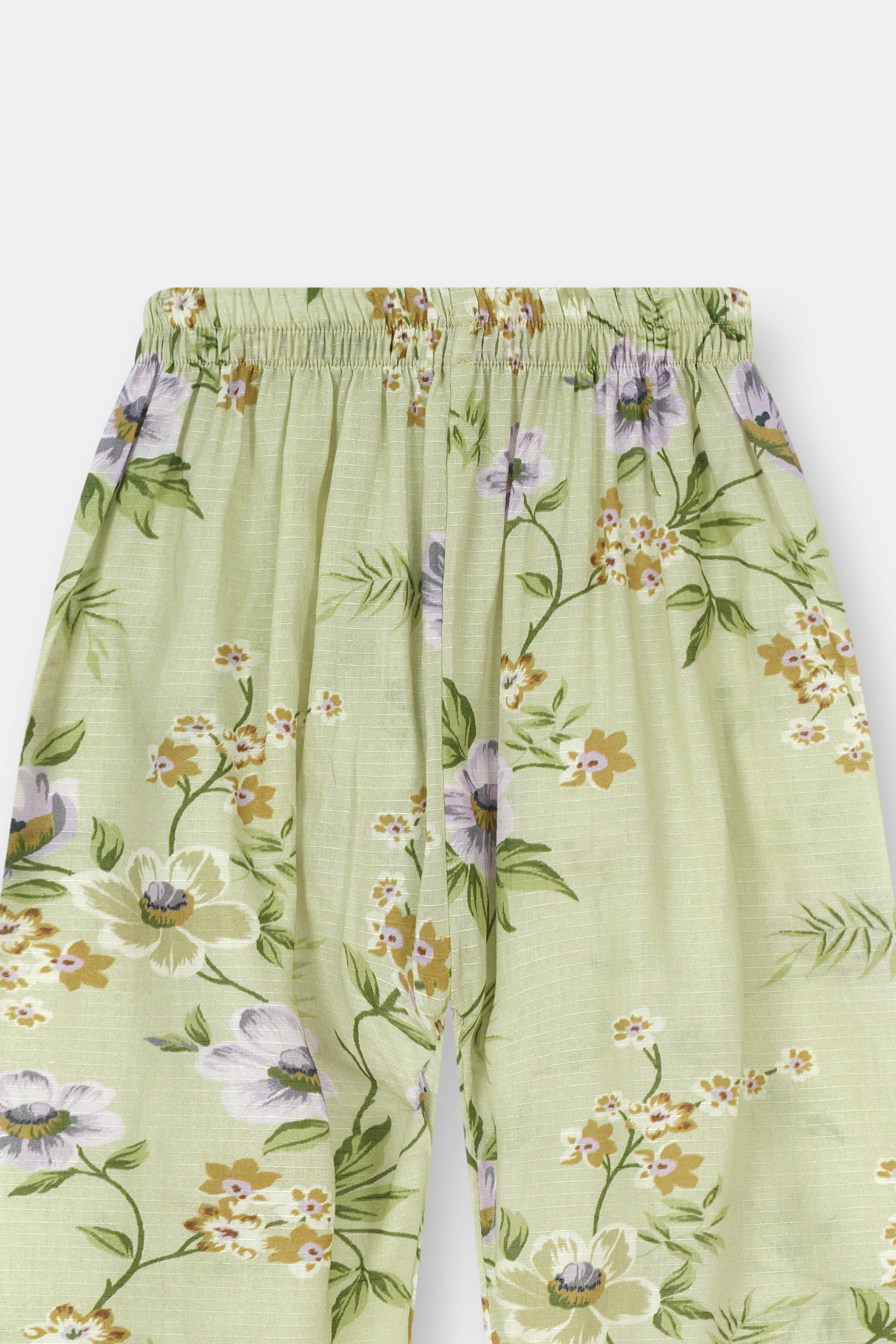 Luxury Cotton Lawn Girls 2 Piece Suit – Light Green Floral - MYK_Fatimas