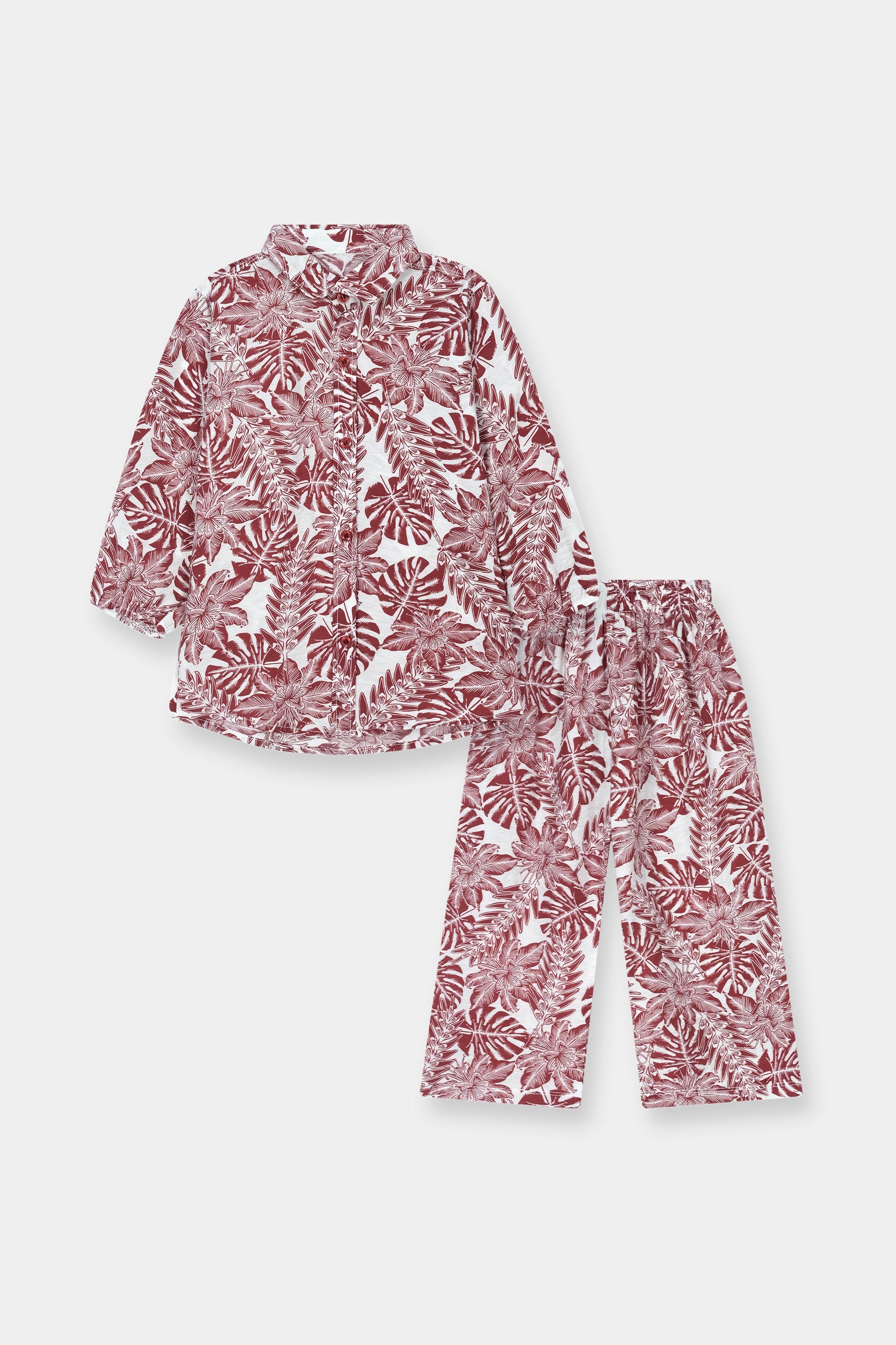 Tropical Leaf Print Summer Set - MYK_Fatimas