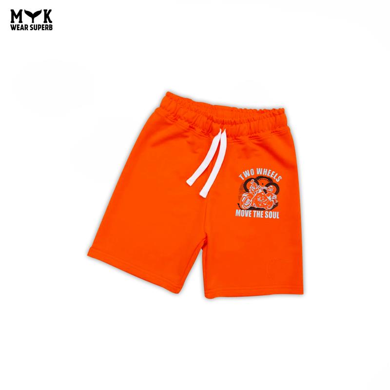 Two Wheels Kids Summer Set – Bold Black & Orange Biker Style