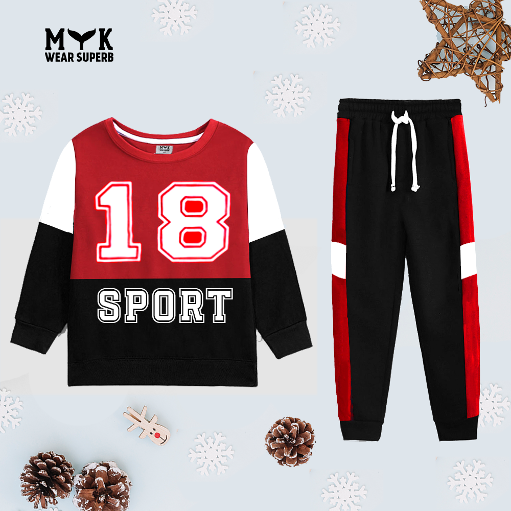 Baby Boy 18 Sport sweatshirt With Trouser Long Sleeve Outfits Set