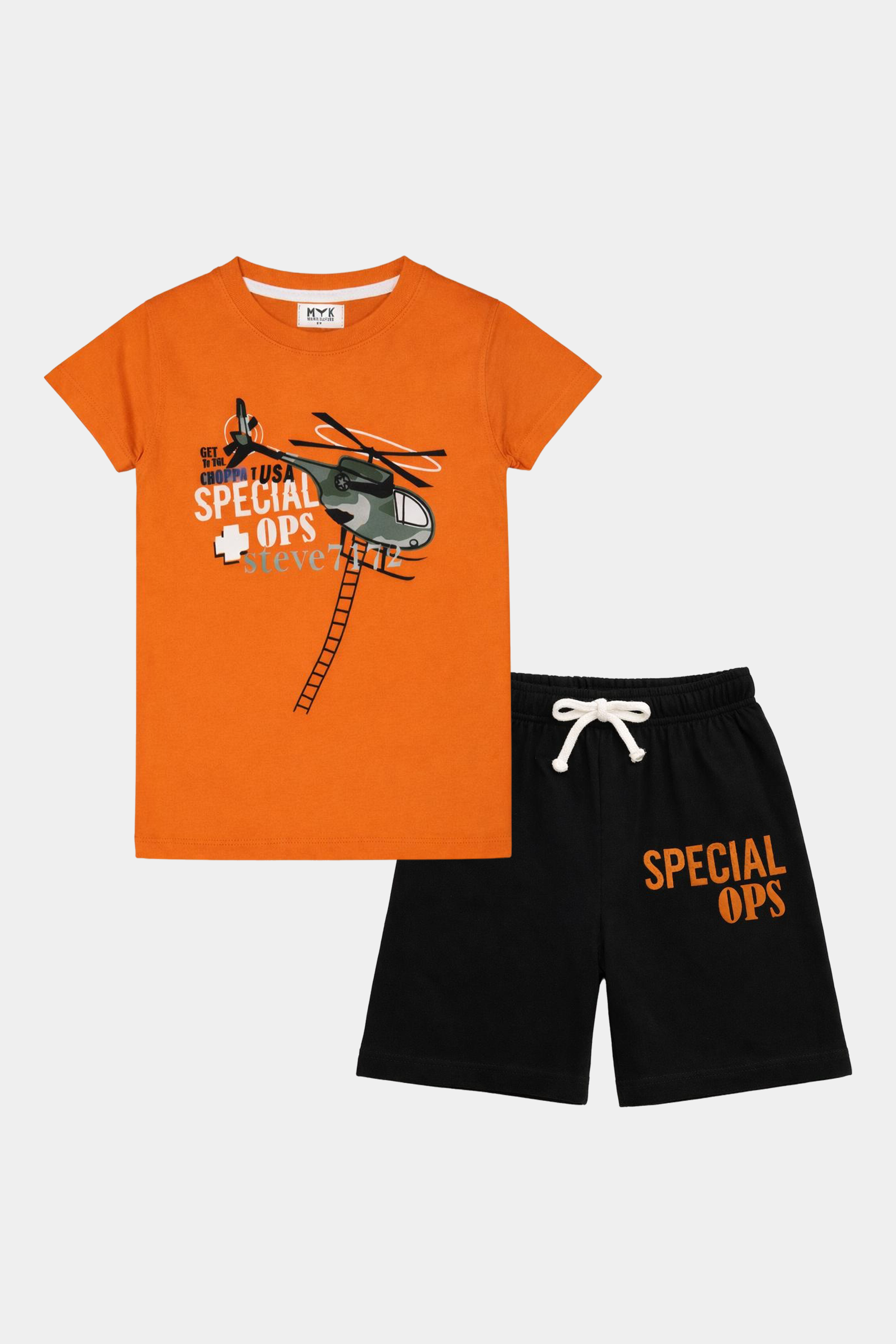 Special Ops Helicopter T-Shirt & Shorts Set - MYK_Fatimas