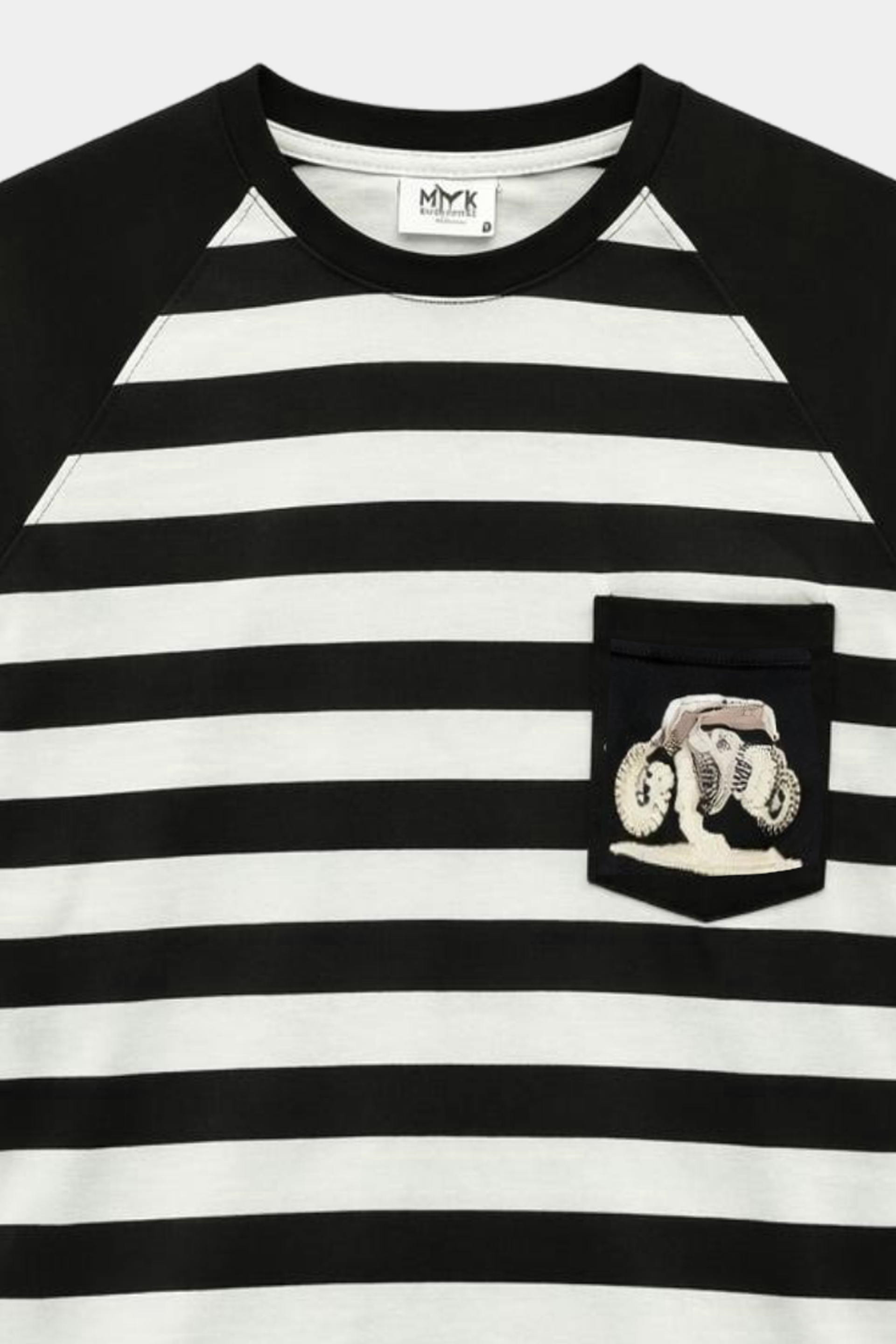 Boys Summer Striped Monster Truck Outfit – Black & White