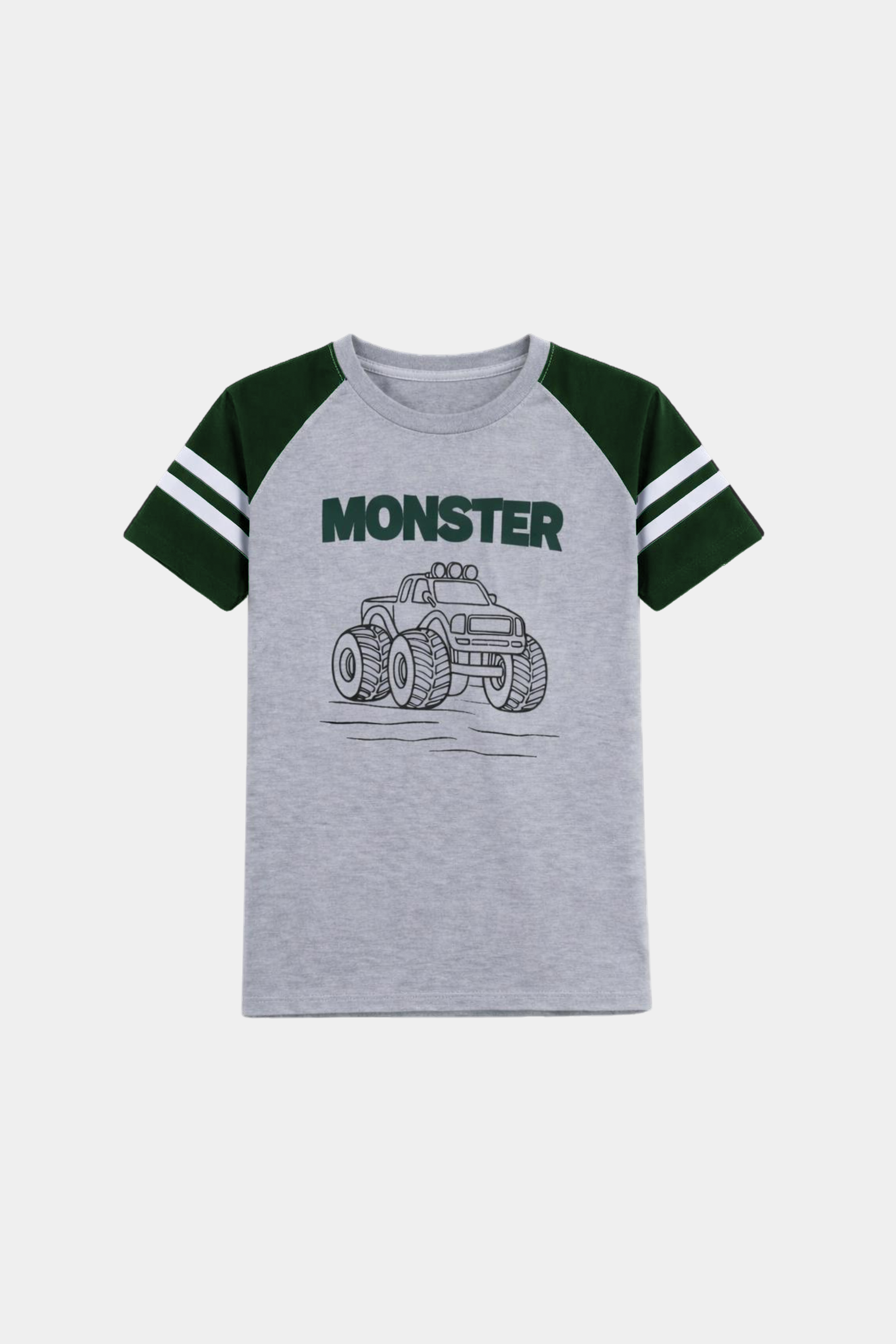 Monster Truck Printed T-Shirt & Shorts Set - MYK_Fatimas