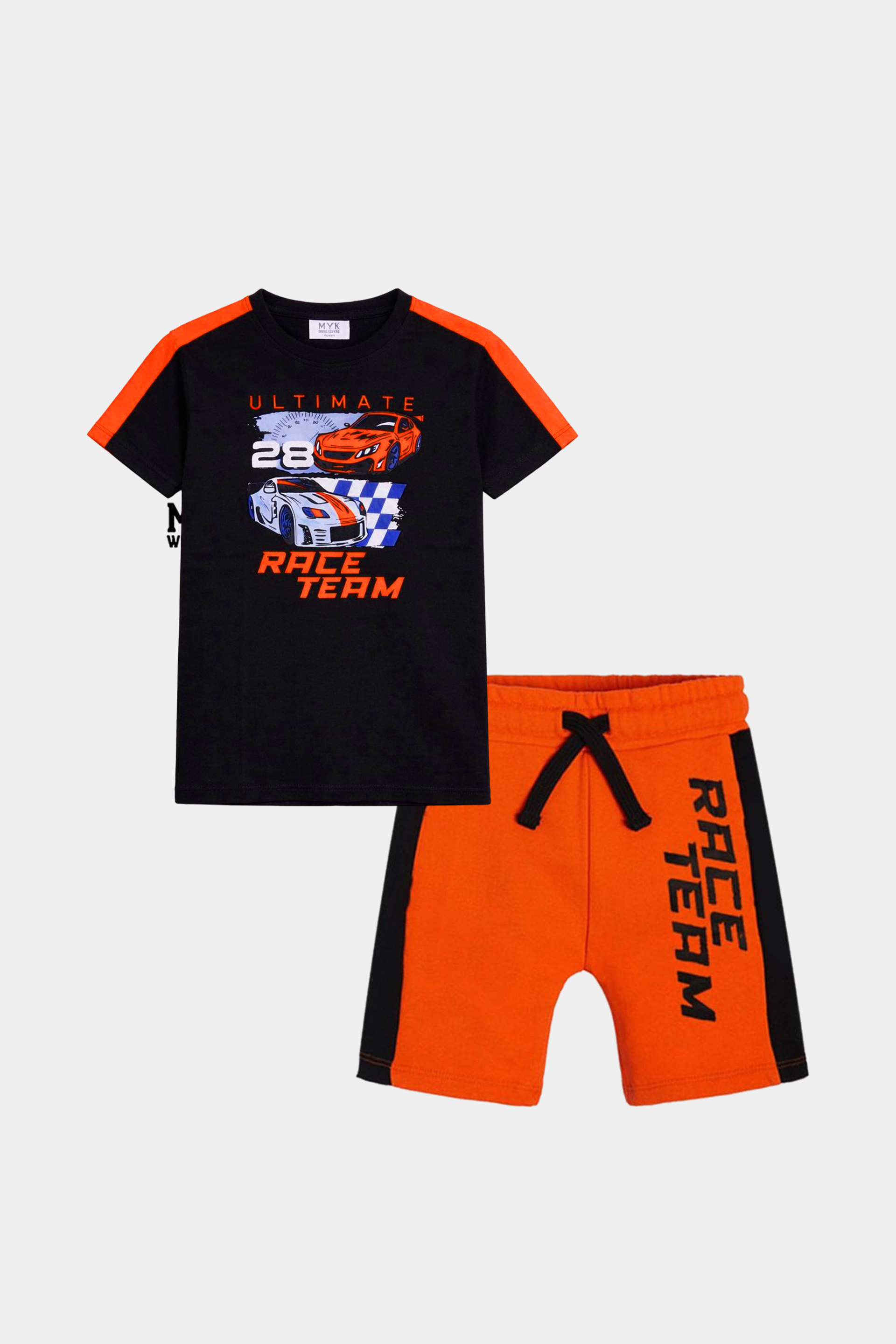 Ultimate Race Team Boys’ Summer Set – Black & Orange - MYK_Fatimas