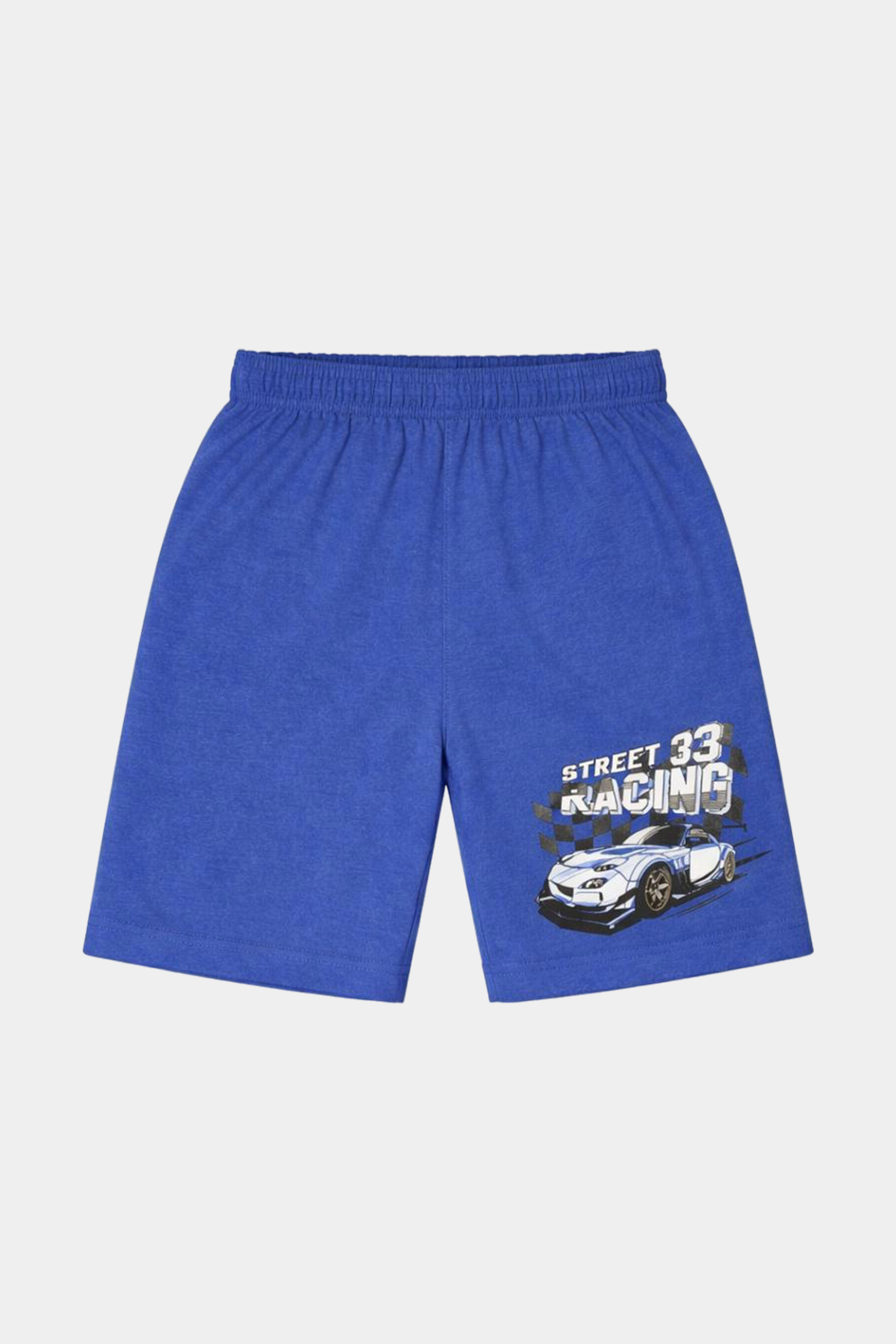 Racing Cars Print Casual Outfit Round Neck T-Shirt Shorts for Kids - MYK_Fatimas