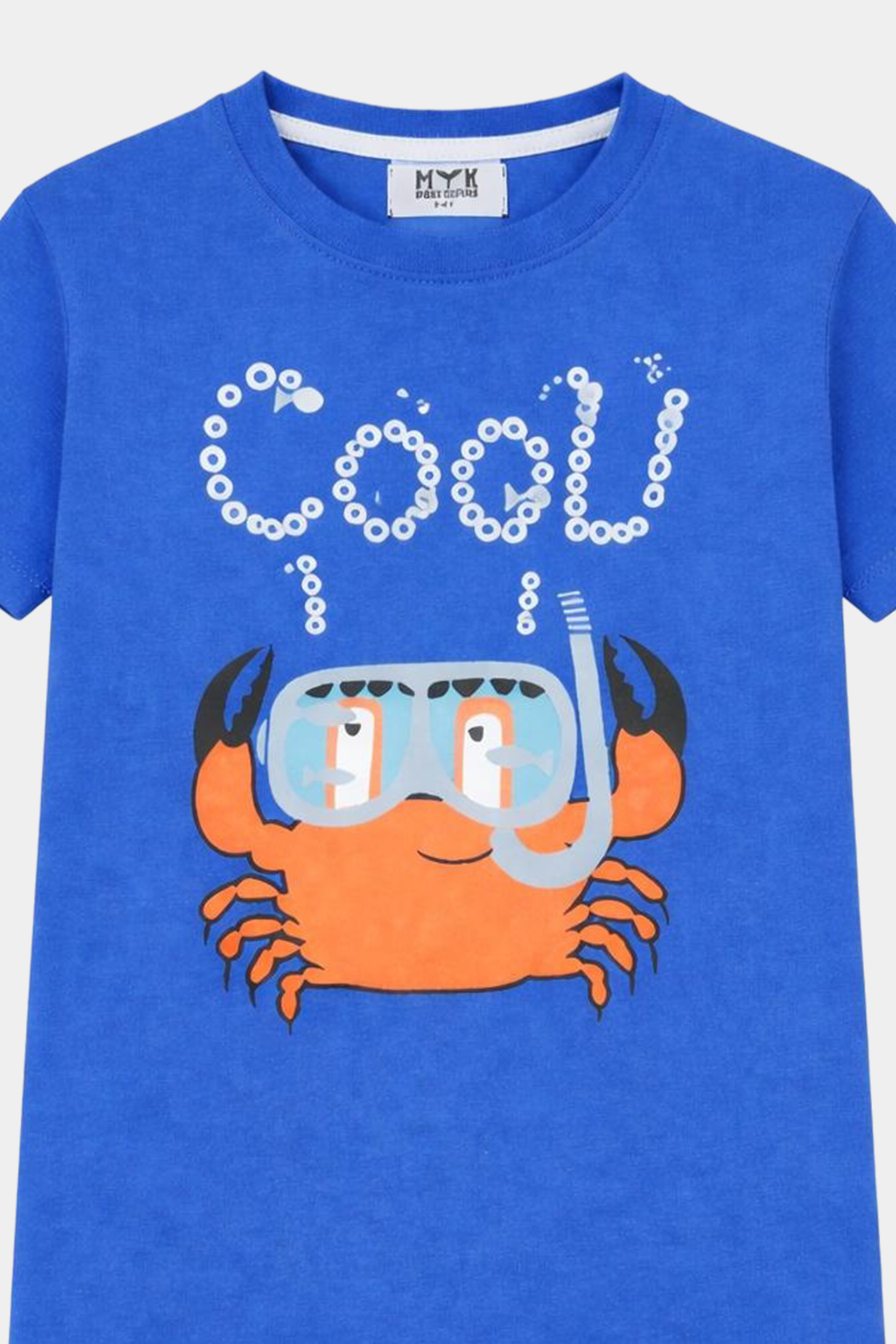 Boys Blue “Cool Crab” Graphic T-Shirt – Fun Summer Cartoon Tee