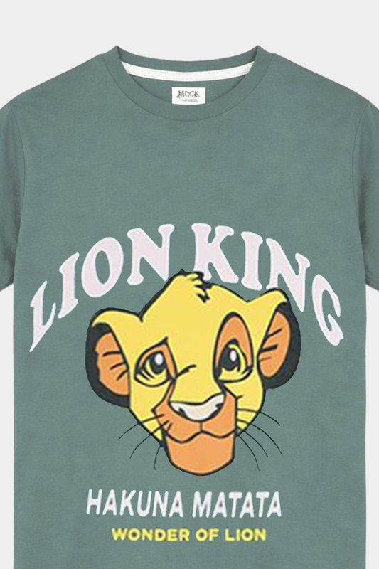 Boys Lion King Hakuna Matata Summer T-Shirt – Green - MYK_Fatimas