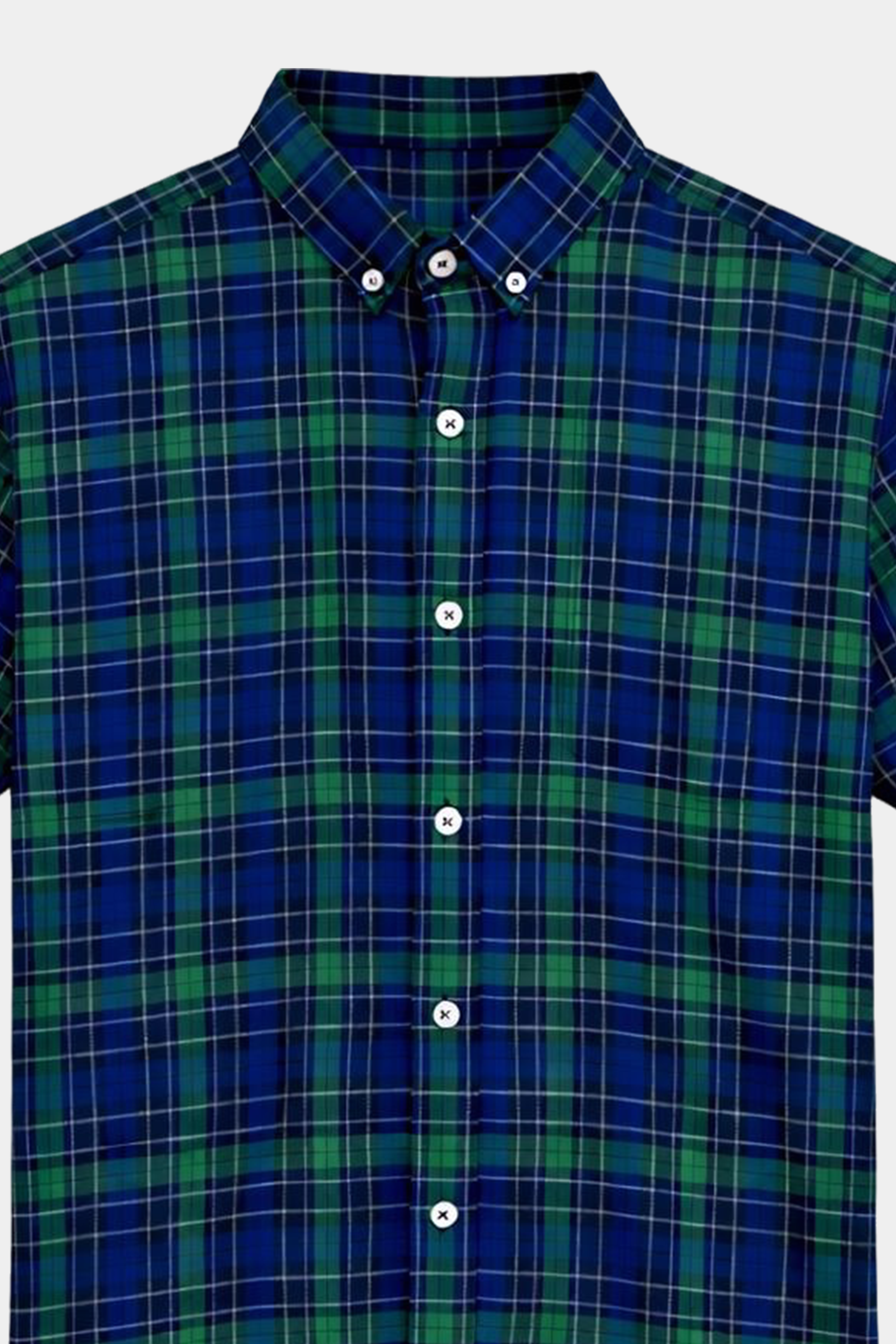 Boys' Olive Green & Navy Checkered Summer Shirt and Shorts Set - MYK_Fatimas