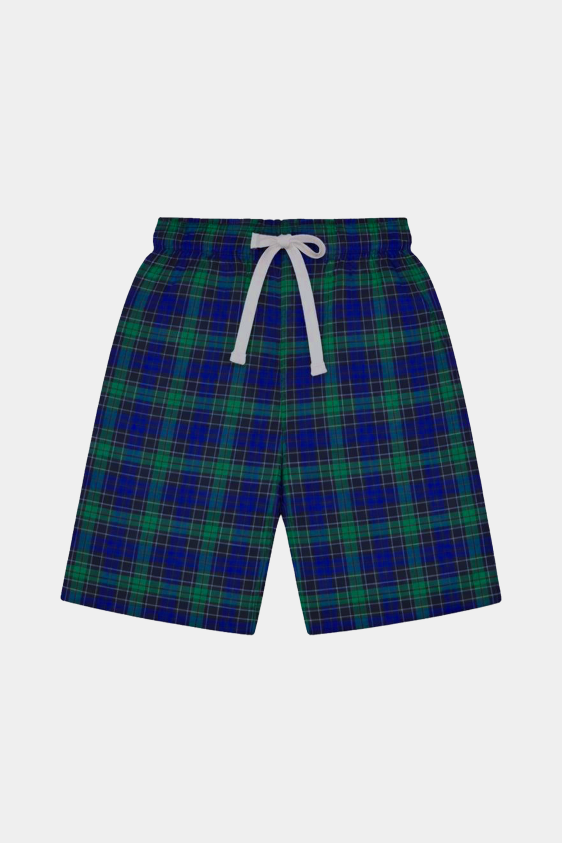 Boys' Olive Green & Navy Checkered Summer Shirt and Shorts Set - MYK_Fatimas