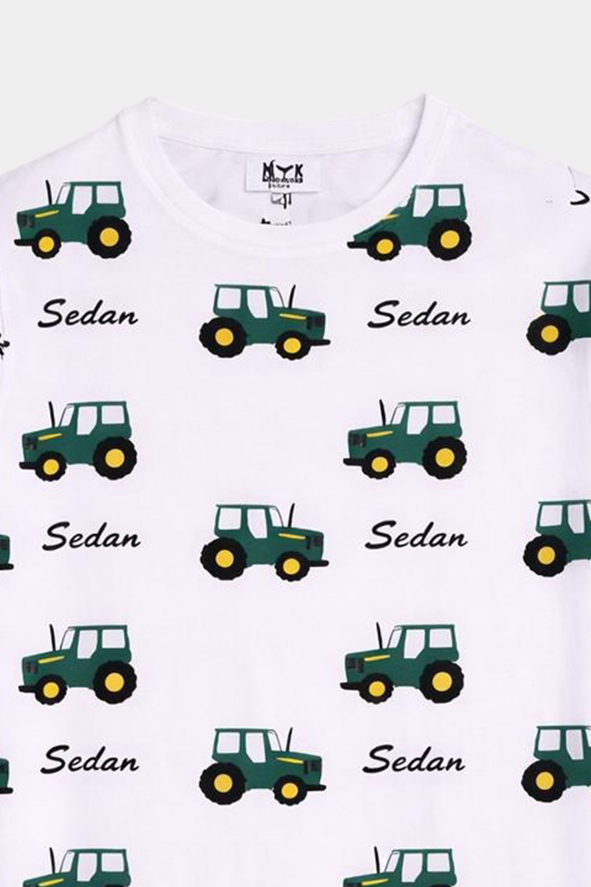 Boys Tractor Print "Sedan" Summer T-Shirt & Shorts Set - MYK_Fatimas