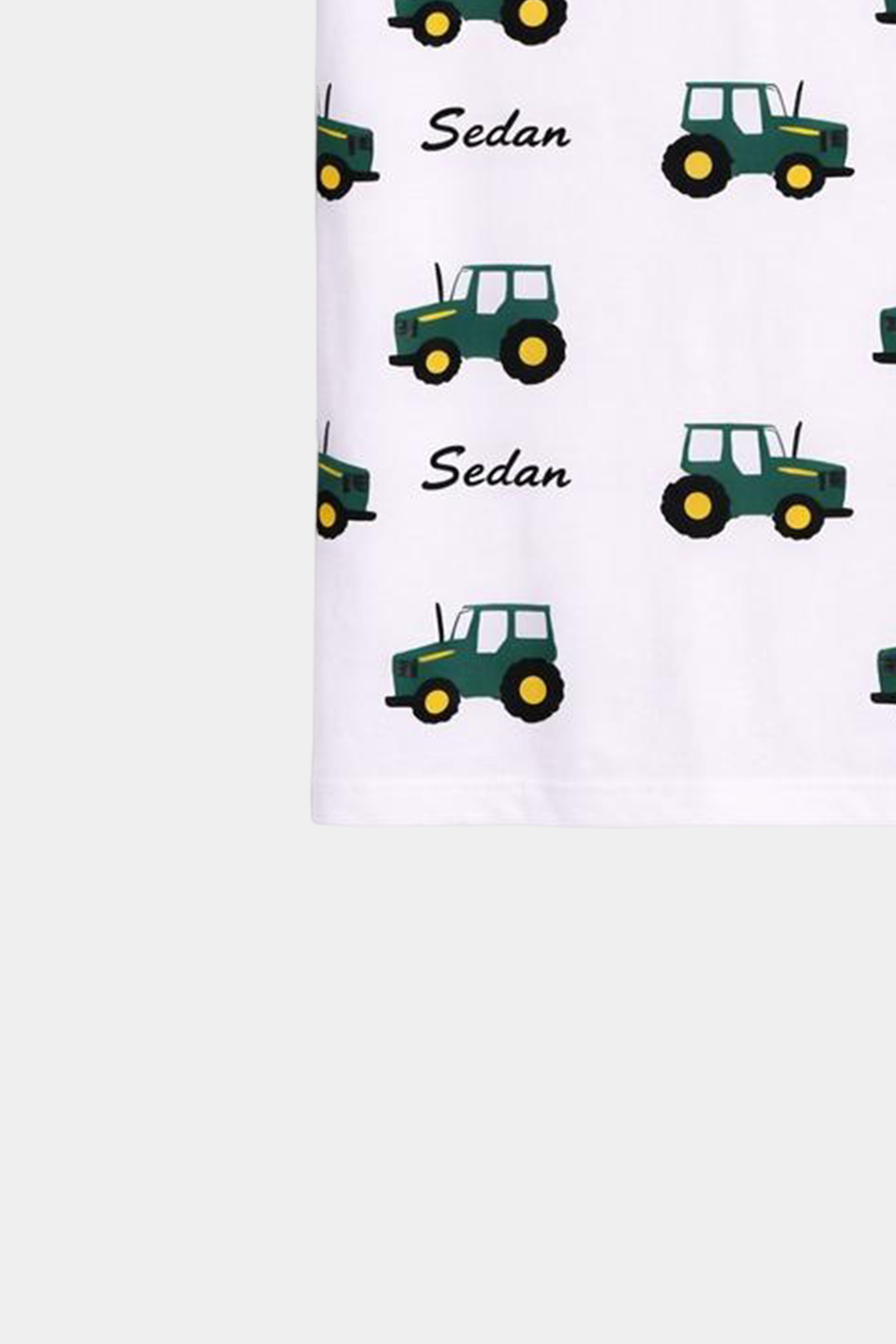 Boys Tractor Print "Sedan" Summer T-Shirt & Shorts Set - MYK_Fatimas