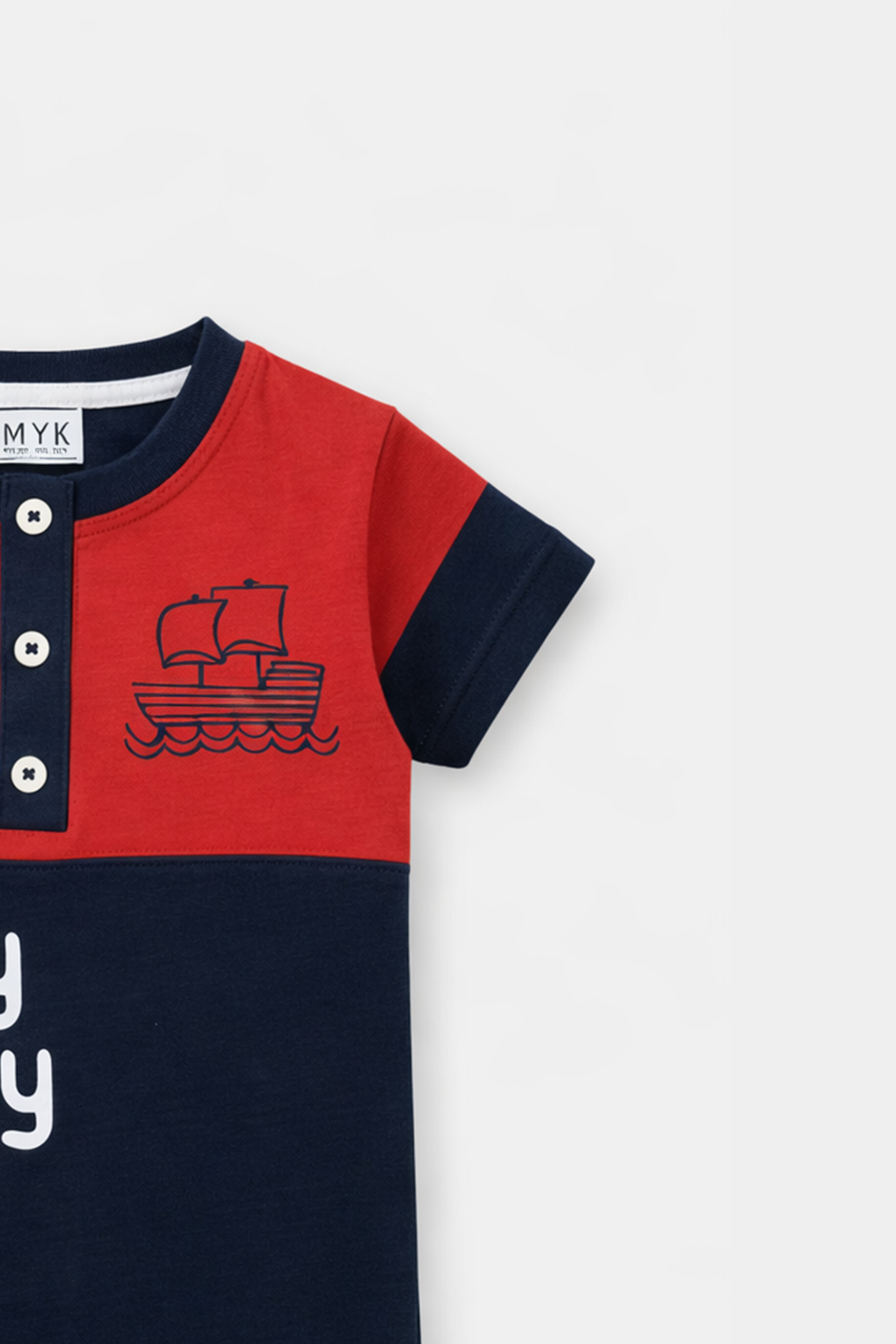 Ahoy Matey Nautical T-Shirt & Shorts Set for Boys - MYK_Fatimas