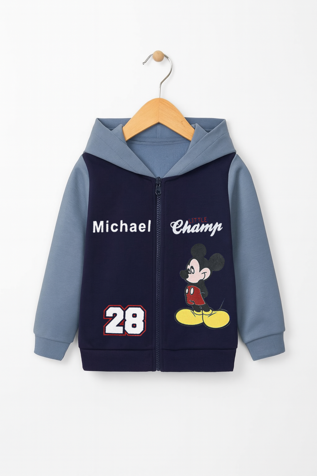 Mickey Mouse Printed Zipper Hoodie With pocket Trouser And Dori Premium Quality 2 Pcs Set - MYK_Fatimas