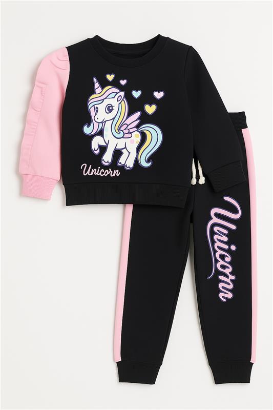 Unicorn Printed Winter Tracksuit (Sweatshirt + Joggers) for Kids