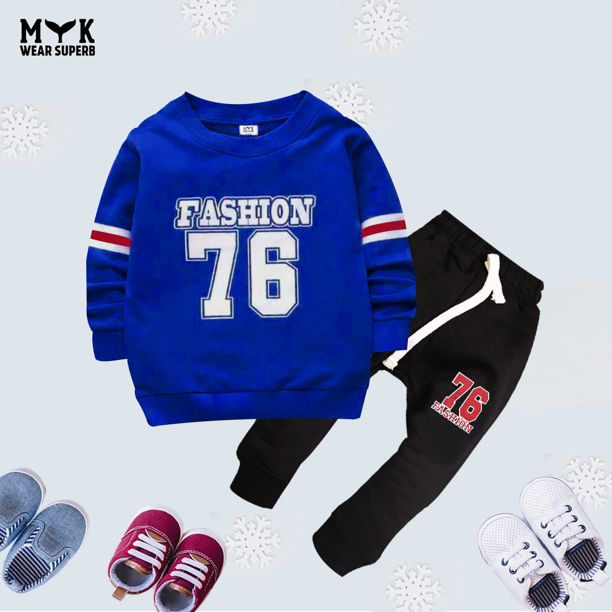 Baby Boy Fashion 76 SweatShirt With Pocket Trouser Long Sleaves Outfit Set