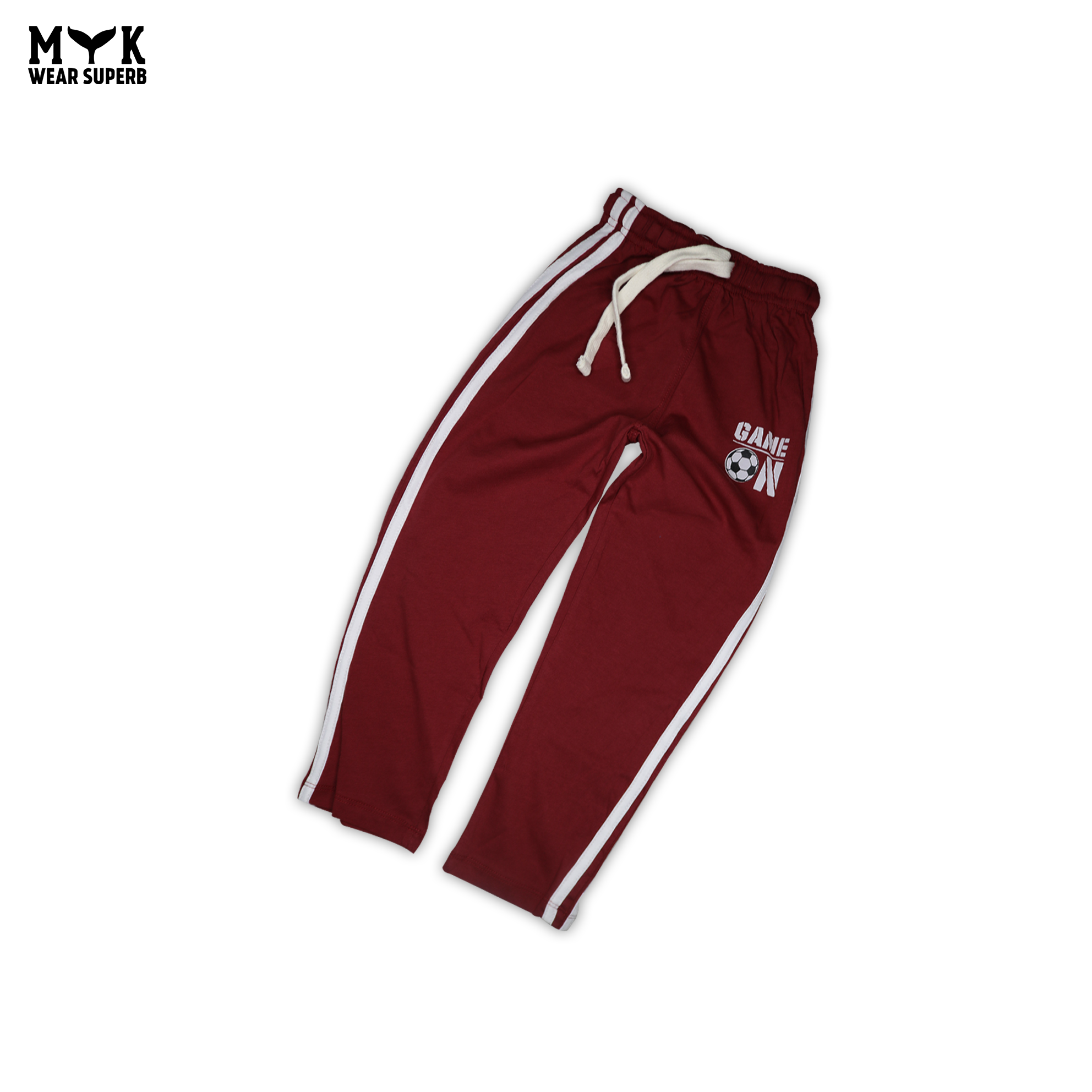 Boys Striped Game On Maroon & White Summer Set