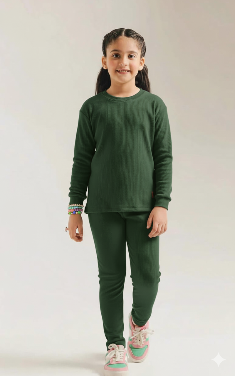 Dark Green Kids Inner Suit