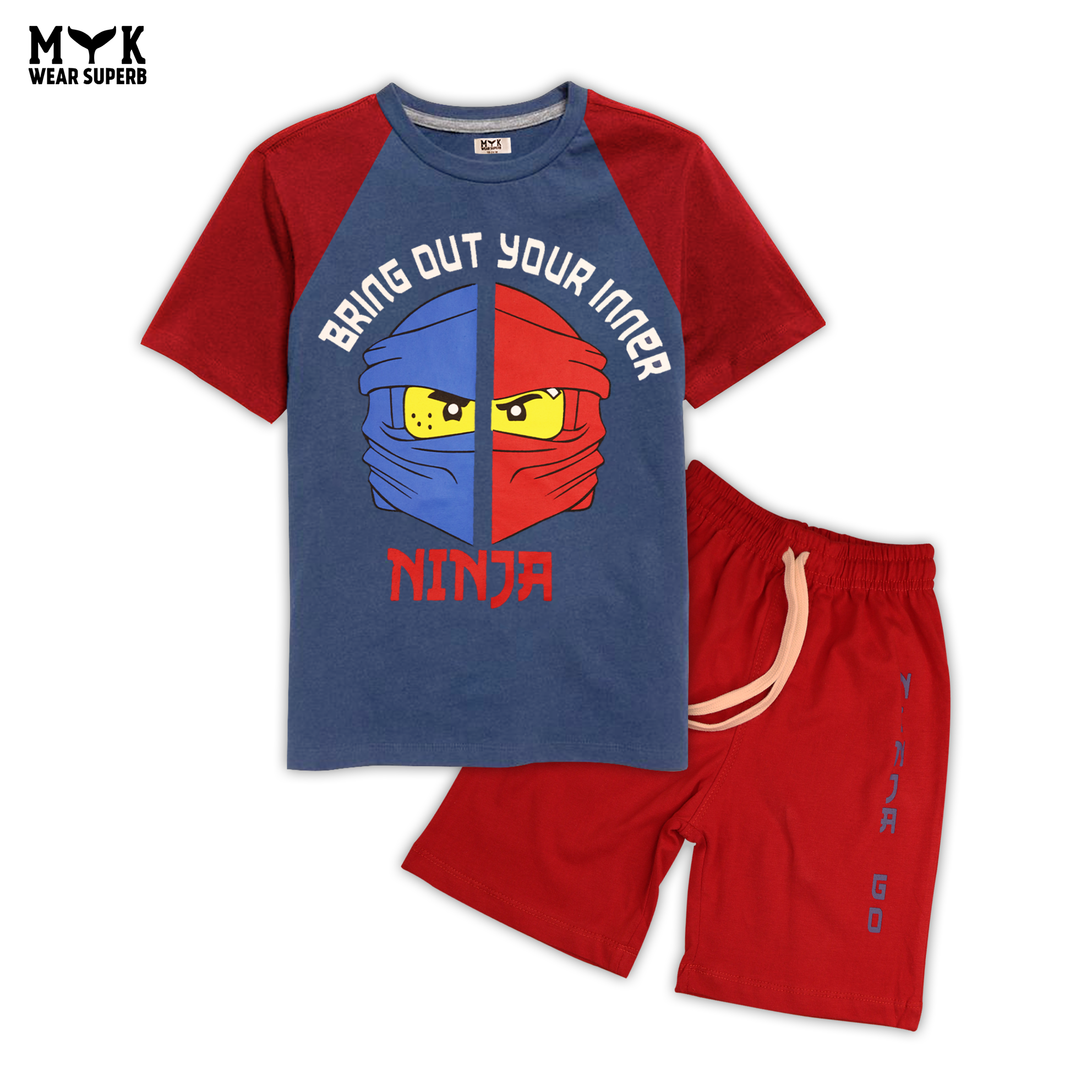 Ninja-Themed Nicker & Shirt Set for Kids