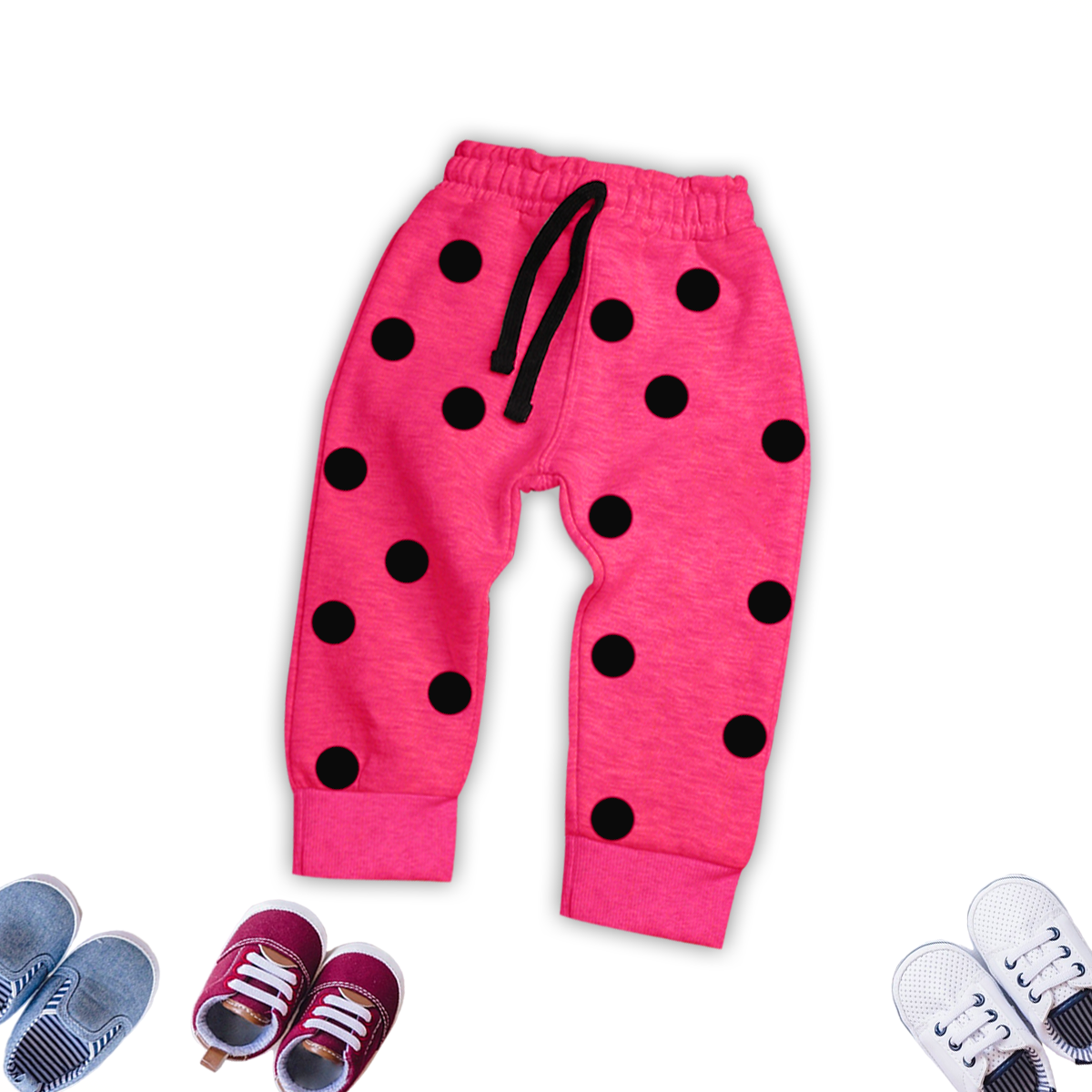 Pink Polka Dot Trouser With Dori Outfit Premium Quality