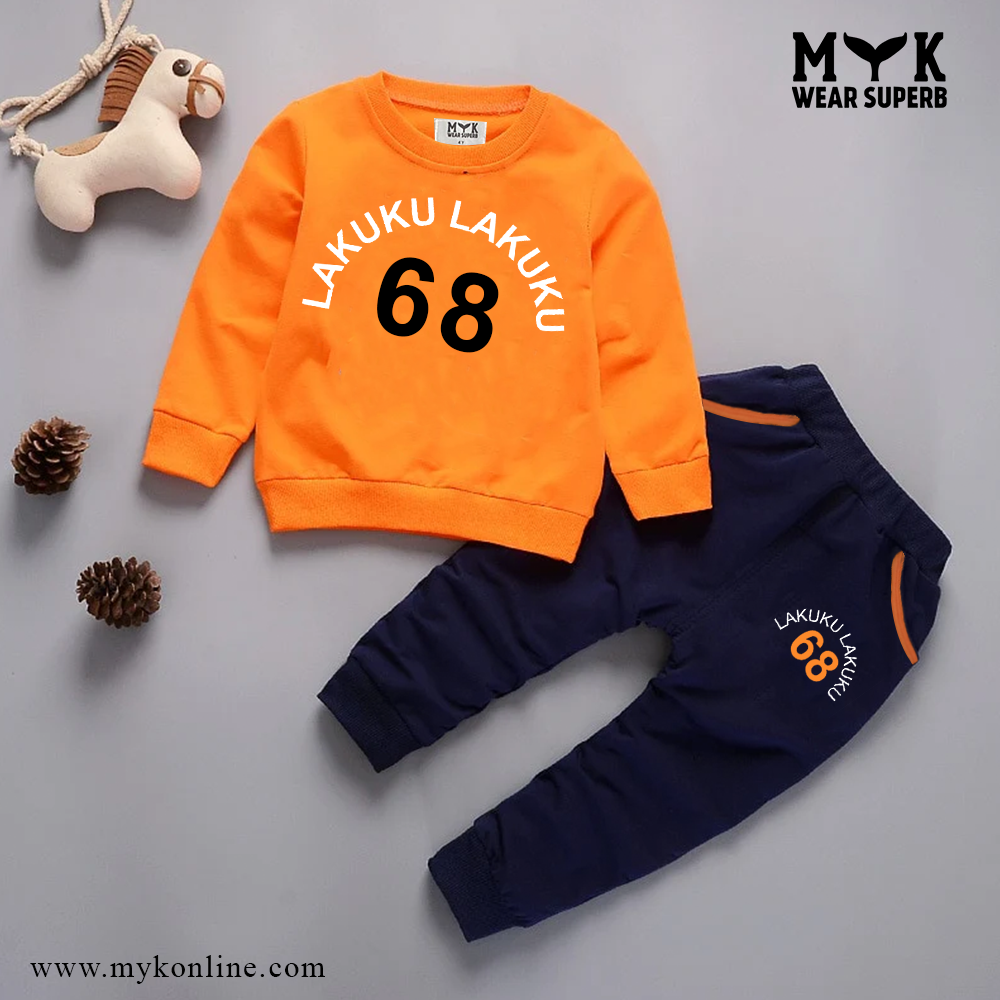 Toddler Boys Casual Sports Outfit Long Sleeve Letter Graphic Sweatshirt with Pocket Trouser