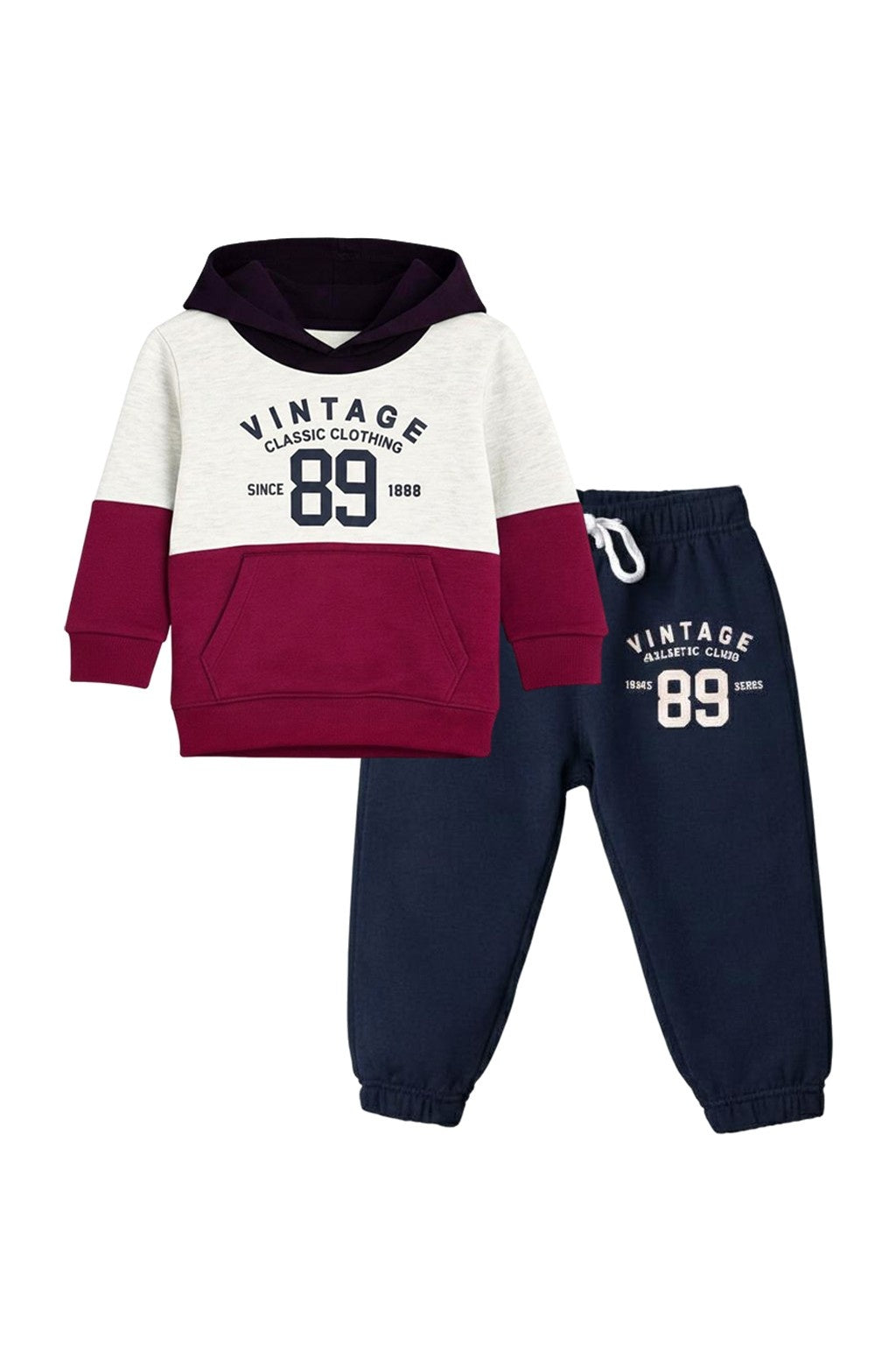 Kids' Vintage 89 Athletic Hoodie & Trouser 2-Piece Suit