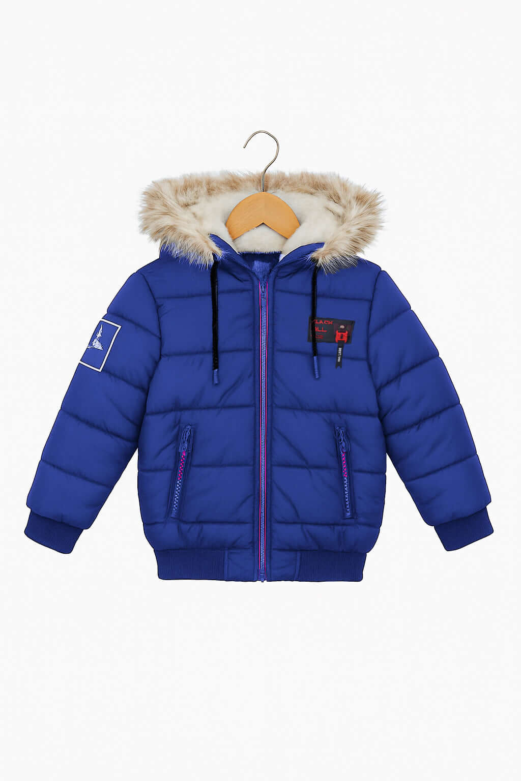 Puffer Jacket with Faux Fur Hood