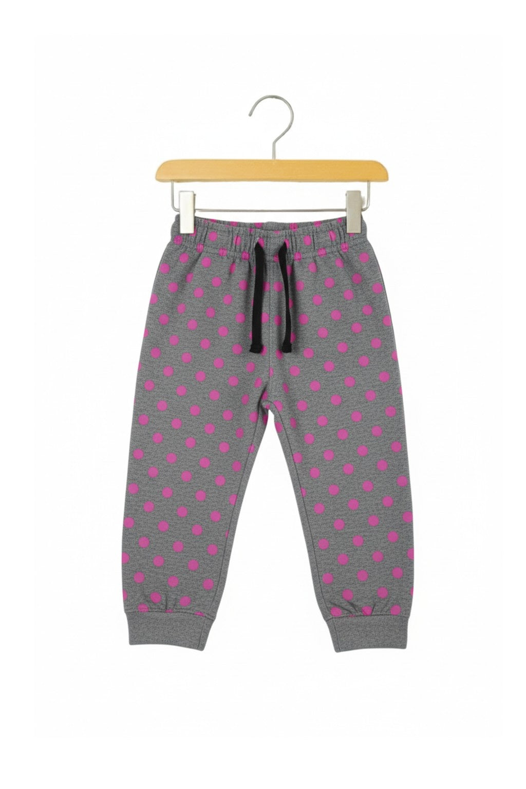 "Still Growing" Butterfly Graphic Grey Top and Pink Dot Pant Set 