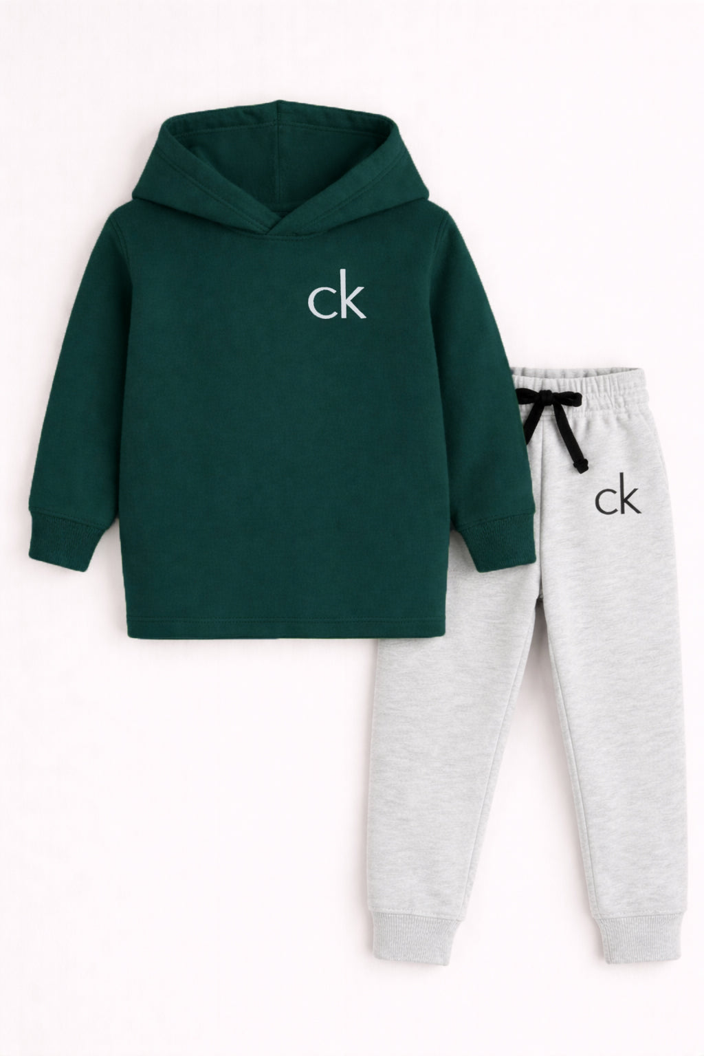 Kids Fleece Hoodie and Jogger Set-Check